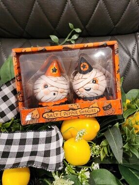 Johanna Parker Halloween Mummy Salt And Pepper Shakers Decor 2026